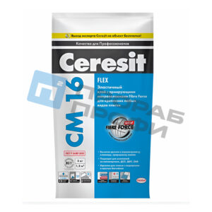 Клей для плитки ЦЕРЕЗИТ CM 16 эластичный C2TE (5 кг)