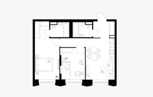 Пакет «Студия + 2 Спальни 58 м²»
